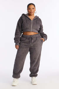 Women Fuzzy Fleece Hoodie <b>Set</b> Casual Y2K Streetwear Lounge Wear OEM ODM Manufacturer USA Market - Product Image 4