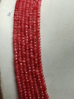 Collier de perles facettées rondes de 4 mm en jade de couleur carotte naturelle de qualité supérieure, fabrication indienne, modèle T123