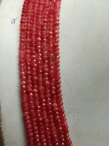 Collar de Cuentas de Jade de Color Zanahoria Natural de Alta Calidad, Facetadas en Forma de Rondelle de 4mm, para la Elaboración de Joyería, por M.Y.GEMS - Product Image 4