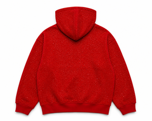 Sudadera con capucha y cremallera completa personalizada con pedrería para hombre, corte regular, estilo urbano, forro polar 100% algodón prémium, ecológica, de lujo para invierno - Product Image 2