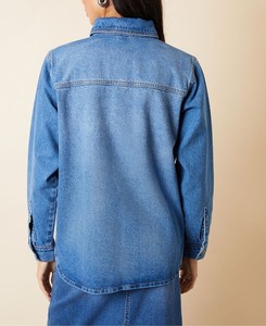 Wholesale Women Breathable Winter <b>Denim</b> <b>Jacket</b> Oversized Fashion Cotton Coat Custom Front Premium Quality OEM Factory Supplier - Product Image 3