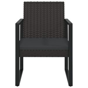 Fauteuil de jardin en polyrotin noir durable, design standard, chaise d'extérieur confortable - Product Image 3