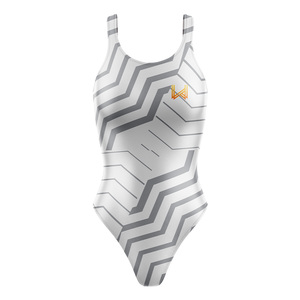 Scoop Neck Custom High Waist One Piece Solid Swimwear for Women High Quality Women's Beachwear Swimsuits - Product Image 3
