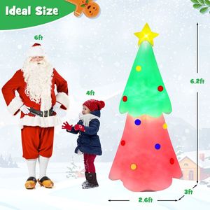 6.2 Feet <b>Christmas</b> <b>Tree</b> with Topper Star and Lights Inflatable Holiday Decoration - Product Image 5