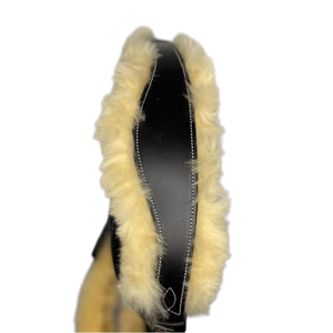 Conjunto de pechera y brida de cuero anatómico acolchado de piel de oveja de lujo personalizado con forro de piel suave para equipo de salto -Cob-Full - Product Image 2