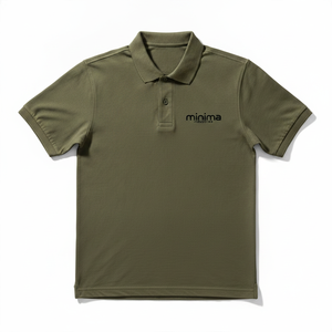 Polo en coton vert olive pour homme, manches courtes, couleur unie, décontracté, respirant, tissu Oxford, design de logo personnalisé sur le devant - Product Image 1