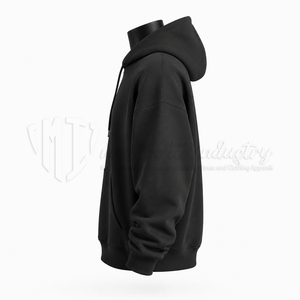 Sweat-shirt à capuche noir pour homme, coupe classique, en molleton de coton, style streetwear décontracté, pour l'automne - Product Image 5