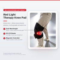 Genouillère de thérapie par lumière rouge rechargeable sans fil, infrarouge proche 660nm 850nm, pour la relaxation musculaire et le soulagement de la douleur
