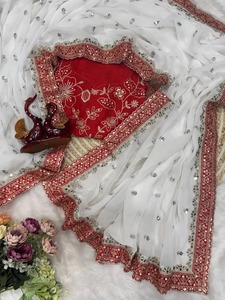 Vintage Banarasi Silk Saree with Weaving Multi Color Party Wear Alphanumero FANCY GEORGETTE SEQUENCE AND DORI EMBROIDERY 82816 - Product Image 5