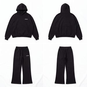 Men's 450gsm French Terry Tracksuit Set Custom Logo Embroidery <b>Zip</b> Up <b>Jogger</b> Pants Wholesale B2B Supplier - Product Image 1