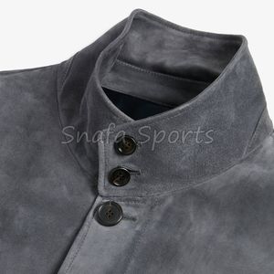 Chaqueta Casual de Invierno Premium Grayson de Gamuza Marrón con Cuello Estilo Camisa y Forro de Viscosa - Product Image 4