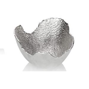 Tazón pesado de aluminio y Metal sólido de diseño Simple, pulido brillante de Color plateado para uso en decoración del hogar con alta calidad a bajo precio - Product Image 1