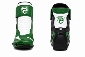 Botas de Motociclismo Dumela, Color Verde Blanco, Cuero Genuino, Transpirables, Impermeables, Protectoras, para Todas las Estaciones, Deportivas - Product Image 1