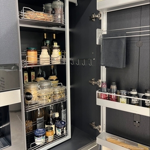 Cuisine moderne personnalisée JY Project, armoires modulaires en panneaux de particules, style Shaker, îlot de rangement RTA, Ho Chi Minh City, garantie de 2 ans - Product Image 4