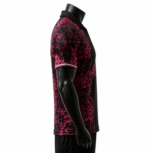 Maillot de football personnalisé pour homme, noir et rose, sublimation, uniforme d'équipe, fabricant de vêtements de sport OEM ODM, marque privée - Product Image 3