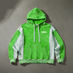 Nouveau Hoodie Homme Oversize 2026 en Coton Molletonné Haute Densité 320 GSM, Lavage Vintage, avec Panneaux et Logo Personnalisé Sérigraphié – Collection Basiques - Product Image 6