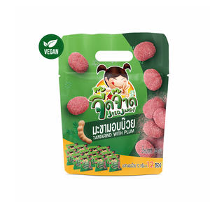 ขนมผลไม้วีแกน มะขามเนื้อนุ่มผสมผงบ๊วย ลูกอมเนื้อนุ่ม แพ็คใหญ่สำหรับครอบครัว บรรจุ 12 ซองเล็ก - Product Image 1