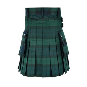 Green Tartan Kilt Men's Traditional Highland Pleated <b>Skirt</b> <b>Wool</b> Blend Custom Clanwear Adult Size - Product Image 3
