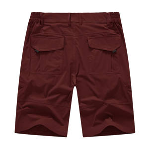 Pantalones cortos de trabajo para hombre, transpirables, ligeros, con cierre de botón y cordón en la cintura, patrón sólido, pantalones cortos de trabajo de secado rápido para hombre - Product Image 6