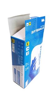 Custom 3-Ply Self-Assembling Corrugated Carton <b>Box</b> with Lid Made from <b>Recycled</b> Paperboard for Medical Glove Packaging - Product Image 3