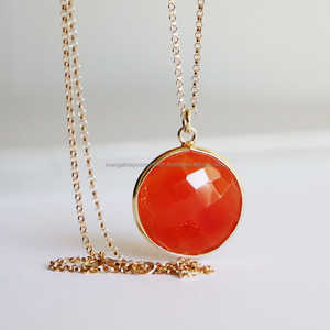 Recién llegado, collar de jaspe con Banda Verde de forma ovalada, hermoso conjunto de bisel chapado en oro de latón, collar de cadena con abalorio en regalo de promoción - Product Image 3