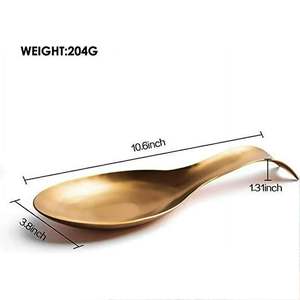 <b>Trade</b> Kitchen <b>Tools</b> Metal Spoon Rest Customized Custom Color Handmade Eco-Friendly Stainless Steel Dishwasher Safe - Product Image 3