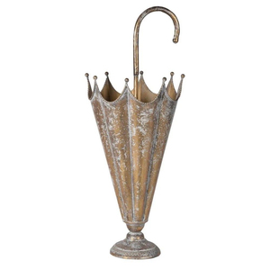 Handcrafted Whimsical Umbrella Shaped Stand Antique Hammered Iron Umbrella Holder For Entryway Luxury Vintage Metal <b>Rack</b> - Product Image 3