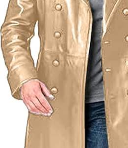 Meilleur prix de gros pour les vestes en cuir personnalisées pour hommes, manteaux longs en cuir noir pour hommes - Product Image 1