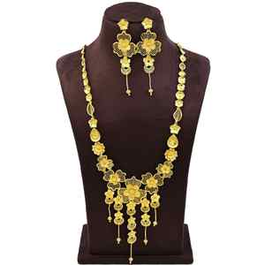 Venta al por Mayor de Joyería de Moda con Diseño Tradicional en Oro Micronizado de 14K, 18K y 24K, Collares Largos Estilo Dubái, Joyería Turca, Oro, Joyería - Product Image 1