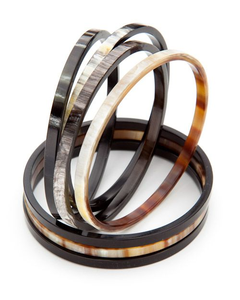 Bracelets en corne véritable, bijouteries de créateurs, bracelet en corne de vache avec design poli, fabrication artisanale HF CRAFTS - Product Image 5