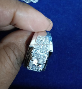 Anillo de Hombre Estilo Hiphop, Chapado en Rodio, con Incrustaciones de Circonitas, Plata de Ley 925, Anillo de Boda y Compromiso, Regalo de Aniversario para Él - Product Image 4
