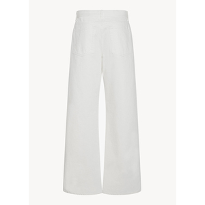 Jean évasé en denim pour femme 100 % coton ultra-doux et respirant, broderie, tissu de qualité supérieure, séchage rapide, taille haute, style années 90 - Product Image 1
