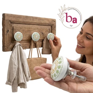 Ba Porcelain Cabinet <b>Knob</b> Round Modern Flower Design for Home Office and Bathroom Furniture Easy Installation - Product Image 5