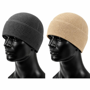 Gorro de Punto Tipo Waffle Personalizado para Hombre y Mujer, Gorro de Calavera con Diseño de Camuflaje Blanco, Elástico, Cálido, con Logotipo OEM, para Uso Casual al Aire Libre - Product Image 2