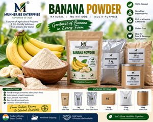 Polvo de Plátano Mukherjee Enterprise 500g 100% Natural Sin Conservantes Sin Gluten Rico en Vitaminas para Smoothies Repostería Alimentos para Bebés - Product Image 3