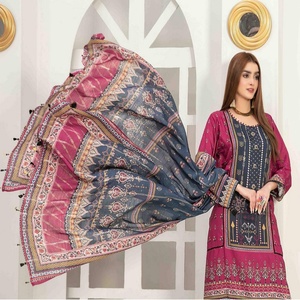 Tawakkal-traje de 3 piezas con estampado Digital para mujer, Colección bonita y elegante, ZEENAT - Product Image 3