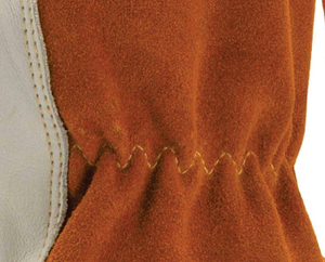 Guantes de Seguridad Tripolímer HOLY SIGNS INTERNATIONAL, Blancos con Naranja en la Palma, Texturizados, Antideslizantes, Resistentes a la Abrasión, Puño Recto - Product Image 3