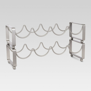 Round Metal Wine Rack Holder Rectangle Design Durable <b>Bar</b> <b>Tool</b> for Home Dining Room Wine Storage Furniture Wine Racks - Product Image 6