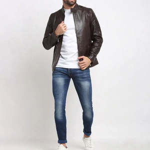 Chaqueta de Cuero Genuino para Hombre, Diseño Personalizado OEM, 100% Cuero Real, Estilo Casual y Moderno, Empaque Premium - Product Image 3