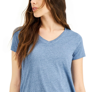 T-shirt décontracté à col rond pour femme, imprimé graphique personnalisé, en spandex/coton, à manches courtes, respirant et à séchage rapide, idéal pour l'hiver - Product Image 5