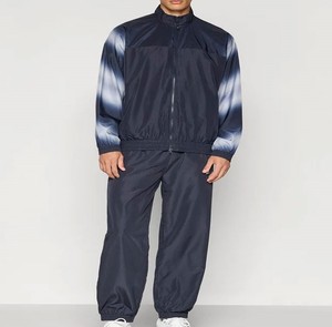 Conjunto deportivo de 2 piezas para hombre, chaqueta cortavientos con cremallera, reflectante, de nailon, estilo urbano. - Product Image 1