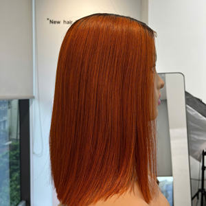 Ombre naranja Peluca de cabello humano Color crudo cabello humano vietnamita hueso de alta calidad recto Super doble dibujado - Product Image 1