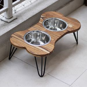 Rustic Handmade <b>Wooden</b> Dog <b>Bowl</b> Eco-Friendly Pet Feeding <b>Bowl</b> - Product Image 4