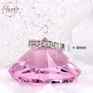 [เชอรี จิวเวลส์] แหวนทองคำขาว 18K คุณภาพสูง ดีไซน์เรียบหรู ประดับเพชรธรรมชาติเจียระไนบริลเลียนท์ ความใส SI1-2 เหมาะสำหรับงานแต่งงานและงานหมั้น - Product Image 2