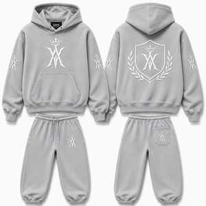 Royal Crest เสื้อฮู้ดขนแกะแบบสวมหัวมีฮู้ดเสื้อคลุมหรูหราเสื้อวอร์มใส่ตามท้องถนน - Product Image 4
