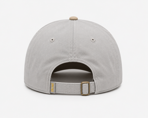 Gorra de Béisbol de Algodón sin Estructura de Alta Calidad al por Mayor, con Bordado Amarillo Personalizado, Dos Tonos Gris Caqui, Visera Curva para Hombre - Product Image 3