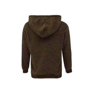 Men's Oversized Hooded Fleece Sweatshirt Solid Color Casual Pocket Design Winter Wear Regular Fit Polyester/Cotton 400g - Product Image 3