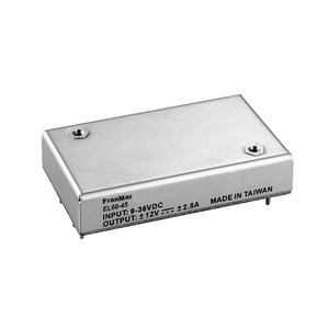 Convertisseur DC-DC 12V 5A 60W, logique marche/arrêt à distance, négatif, avec inserts de montage M2.5x0.45 - Product Image 1