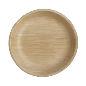 Bioworld Assiette jetable peu profonde durable de 6 pouces Matériau écologique en feuille de palmier compostable micro-ondable pour cadeaux - Product Image 2