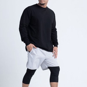 Shorts Awrah 2026 pour hommes, couleur unie, séchage rapide, avec poches, taille mi-haute, décontractés, sportifs, taille élastique, tissés - Product Image 1